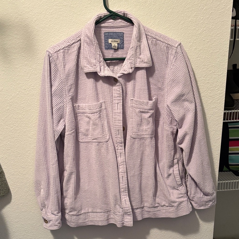 L.L. Bean Women's Light Purple Corduroy Jacket